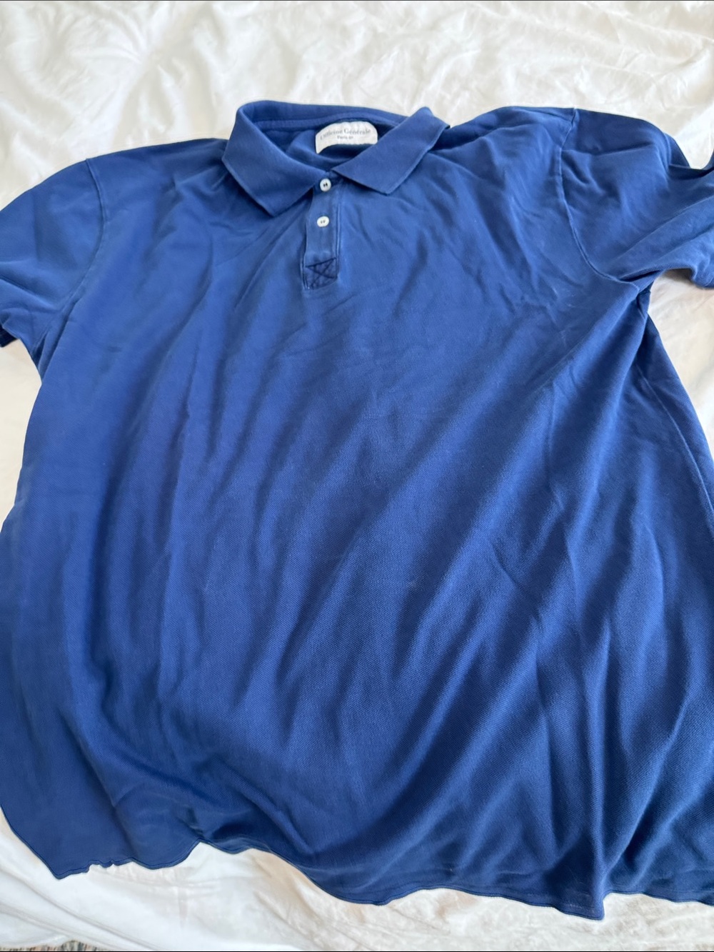 Men's Officine Generale Classic Blue Polo Shirt